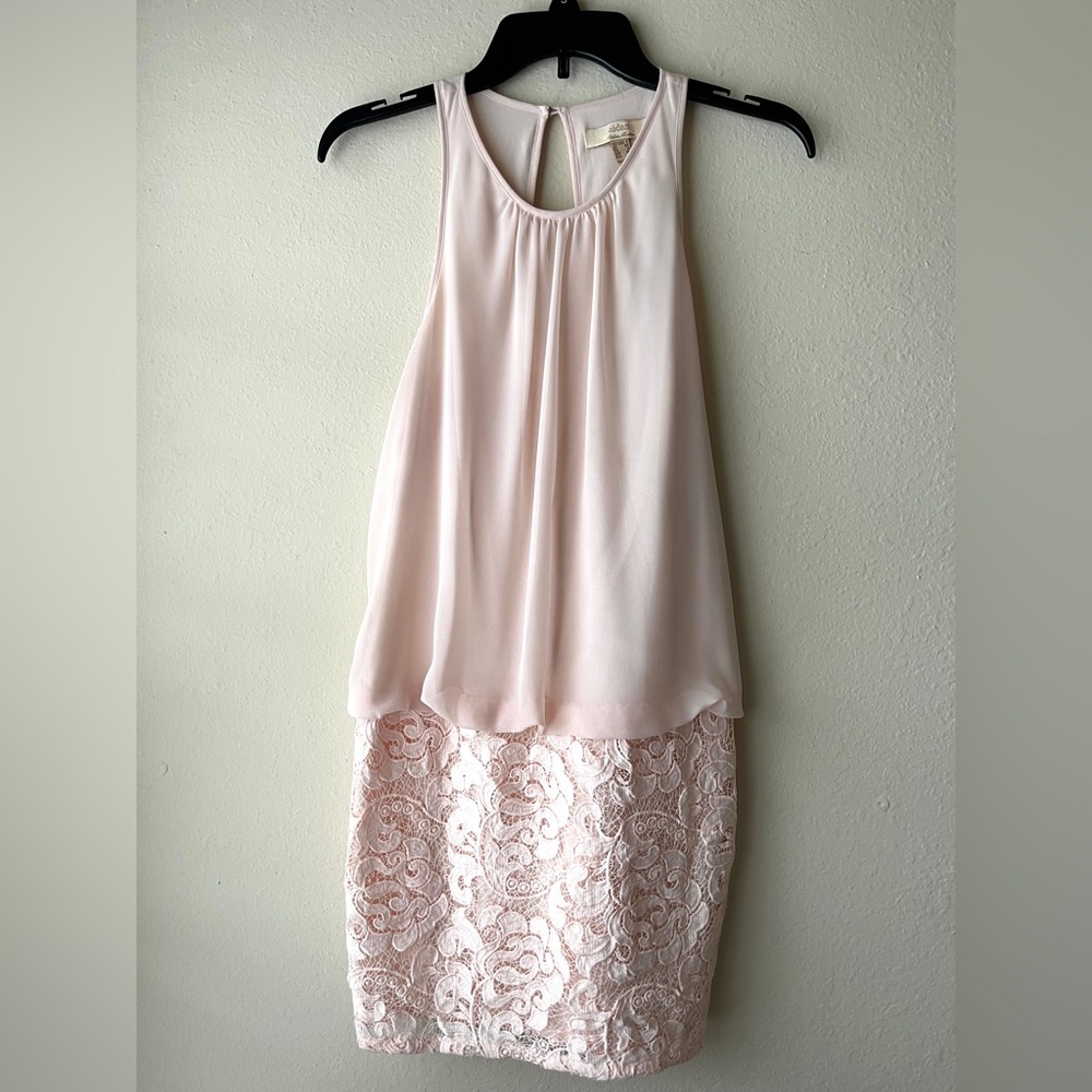 Pale pink mini dress